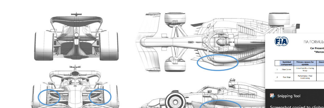 Mercedes pic of updates for Canadian GP