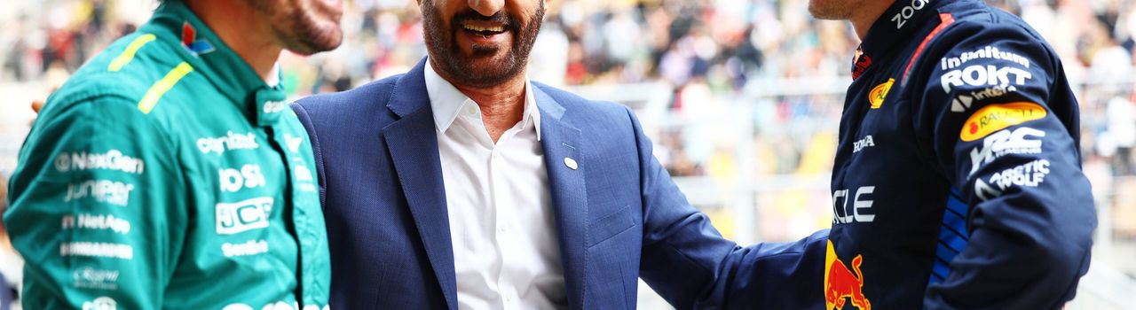 mohammed ben sulayem met fernando alonso en max verstappen
