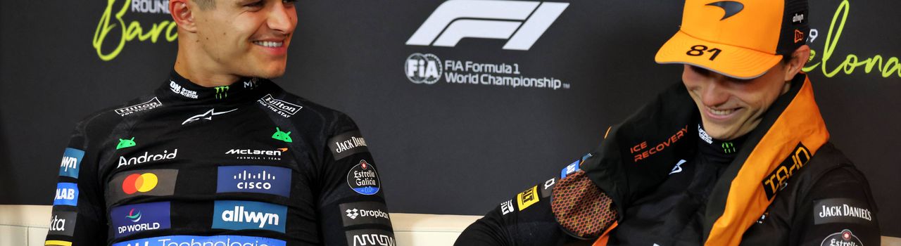 Lando Norris and Oscar Piastri in Barcelona