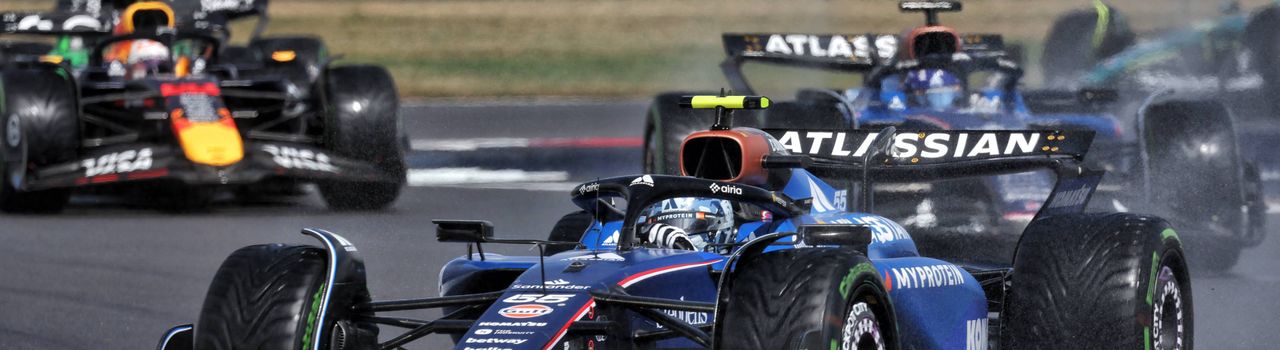 Carlos Sainz driving his Williams FW47 at the British Grand Prix