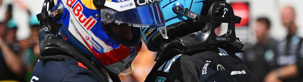 max verstappen en george russell