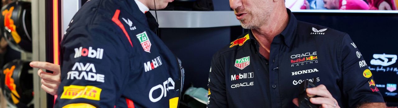 Christian Horner and Max Verstappen