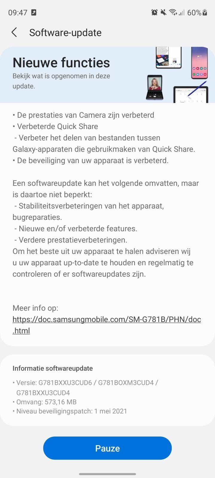 Samsung Galaxy S20 FE 5G ontvangt nu al de beveiligingsupdate van mei