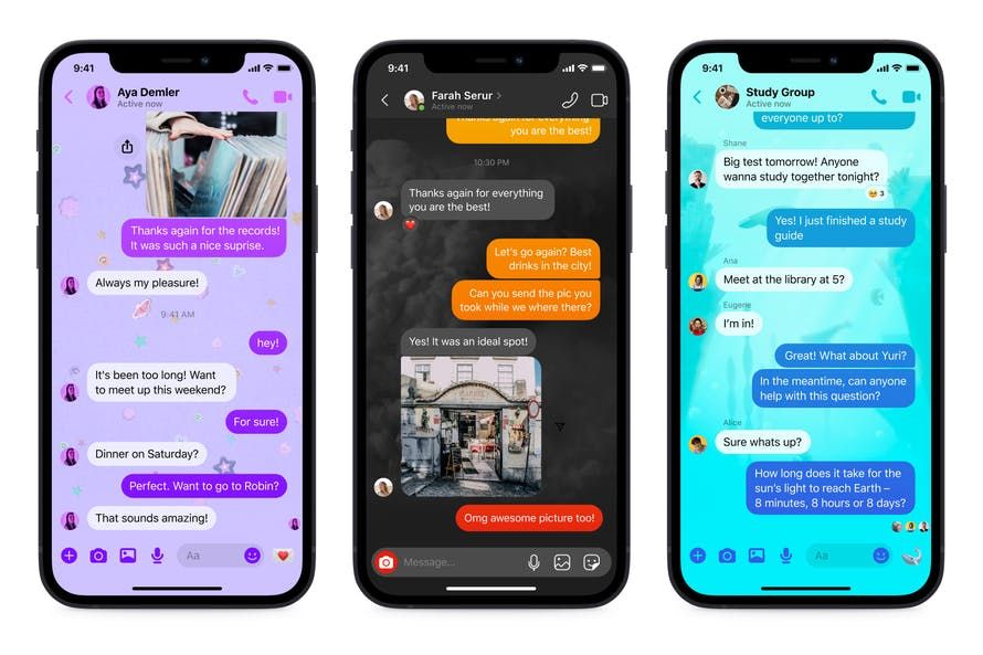 Messenger krijgt nieuwe thema's en functie om snel te antwoorden