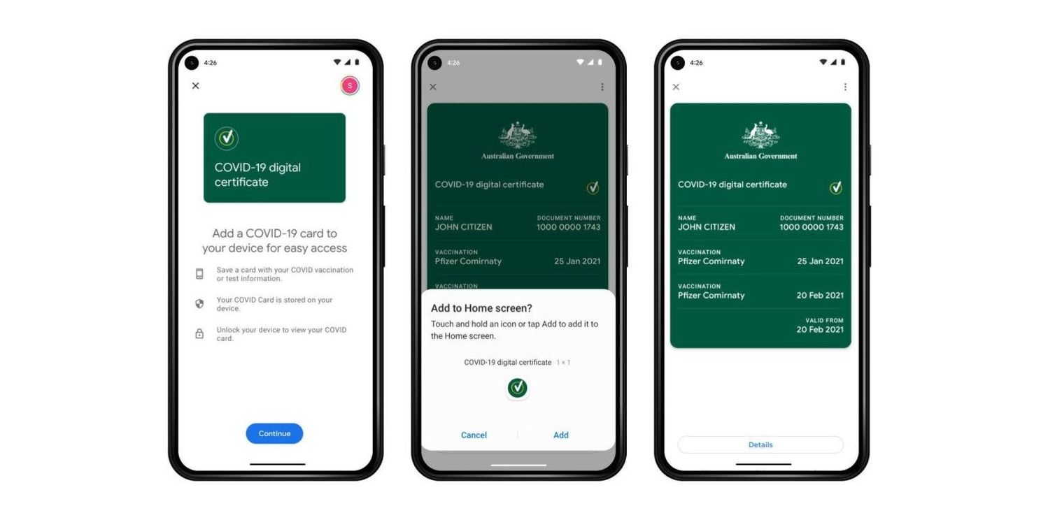 Corona-vaccinatiebewijs kan rechtstreeks op Androidtelefoon worden opgeslagen