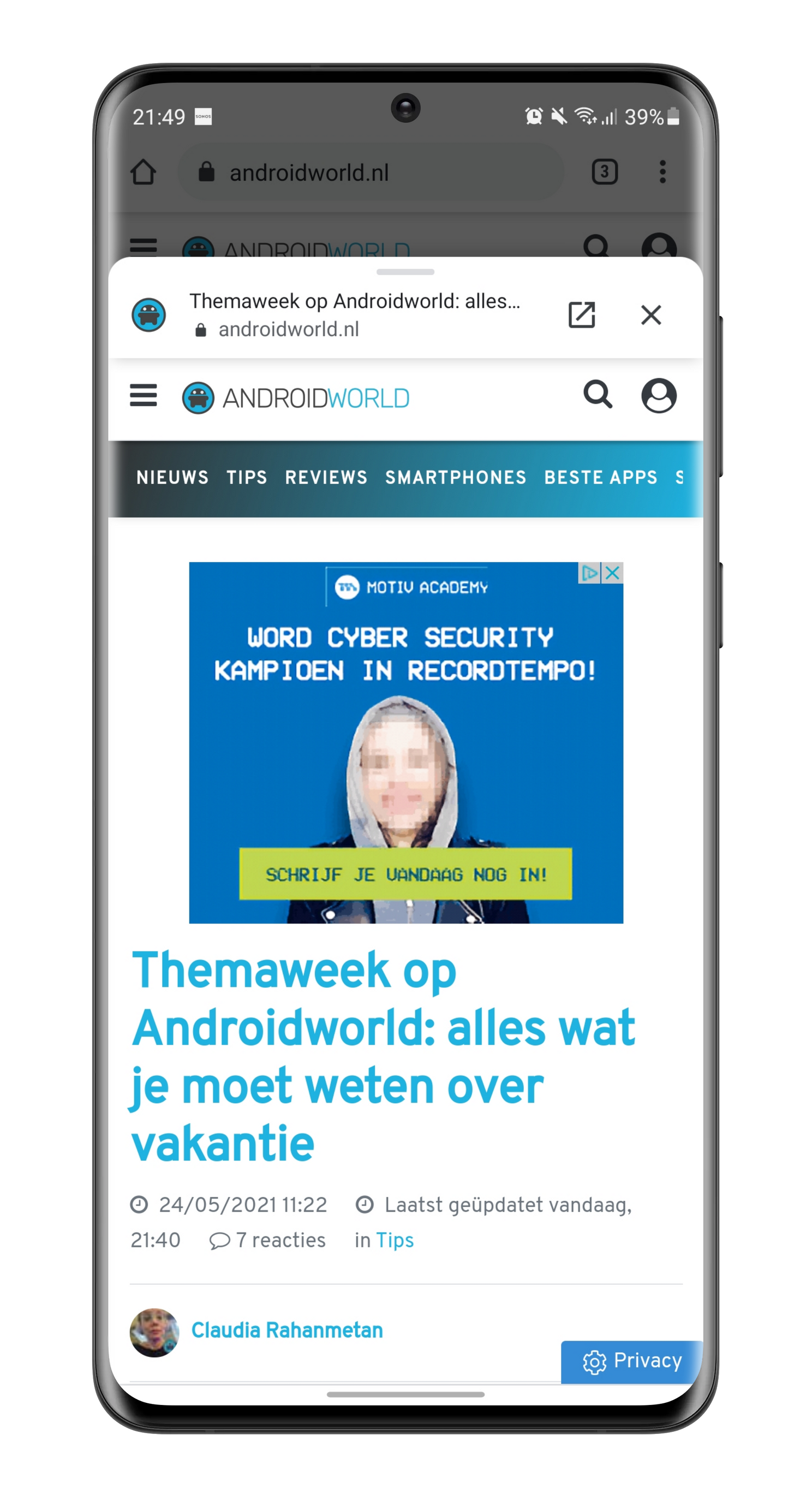 Chrome-tip: zo bekijk je snel een voorbeeld van een website op Android