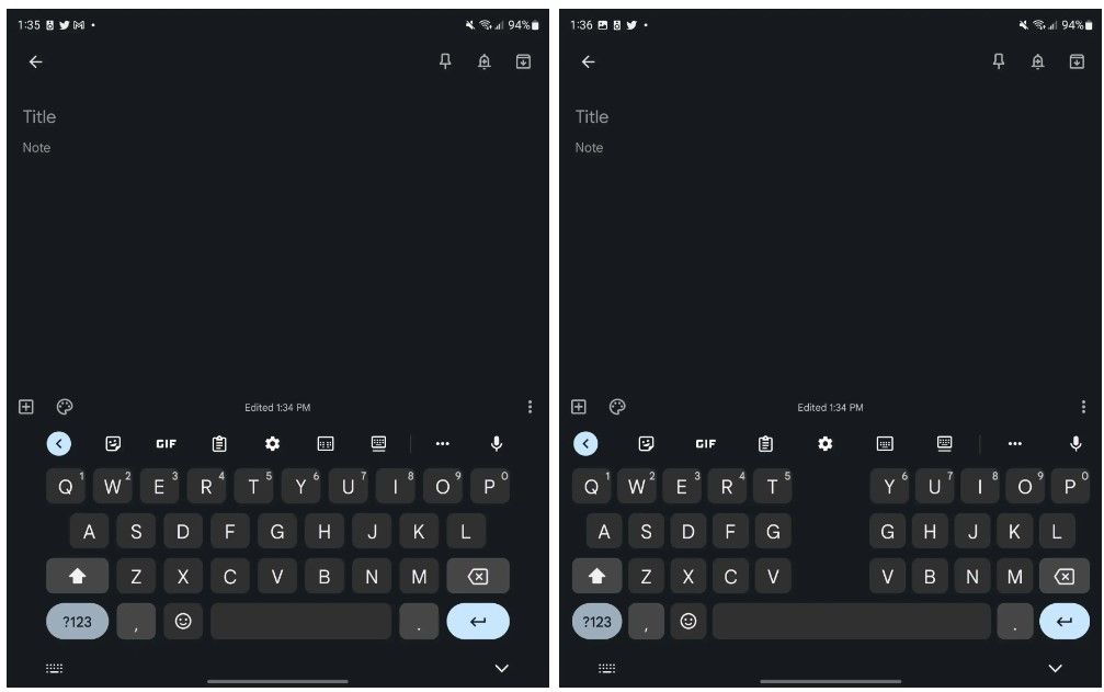 Gesplitst Gboard-toetsenbord verschijnt voor tablets
