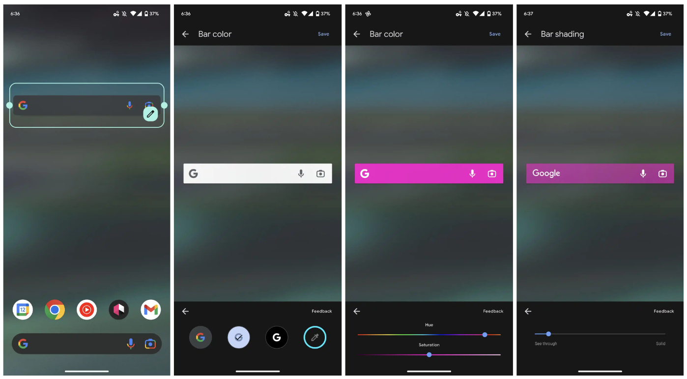Google Zoeken-widget straks eenvoudiger aan te passen