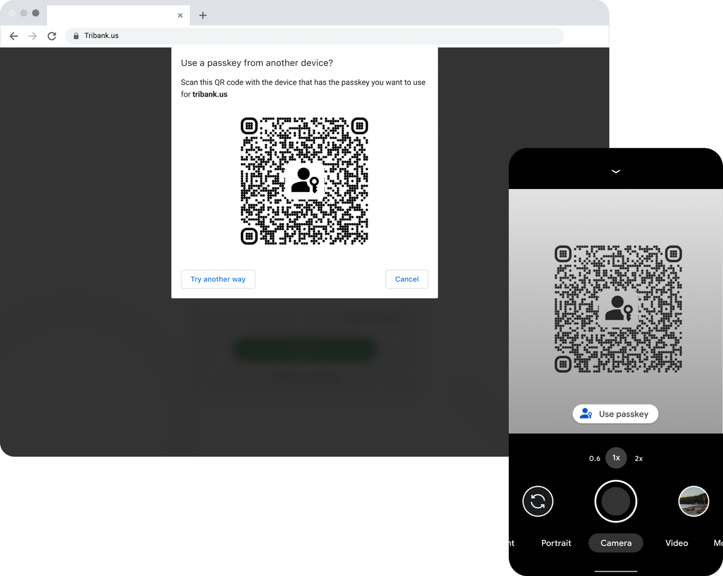 Inloggen op je pc werkt via een QR-code die je eerst scant