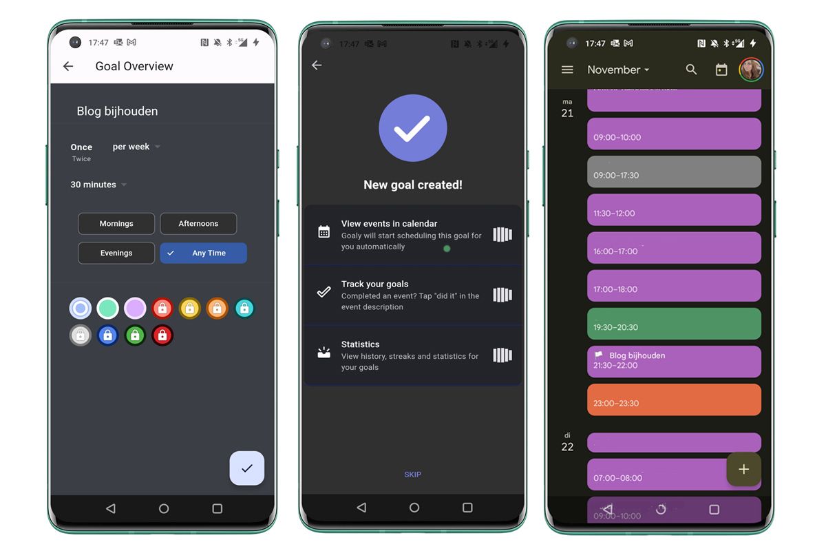 App van de Week: Goaly zet doelen in je Google Agenda