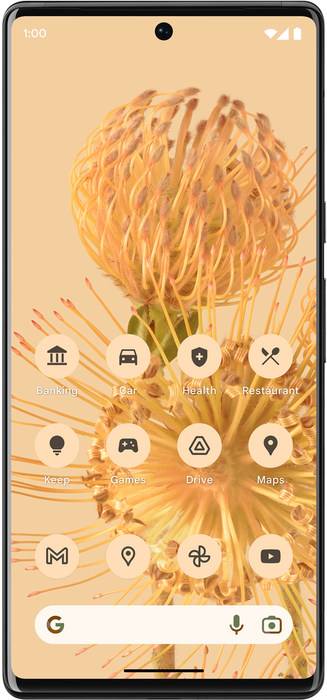 Google test forceren van Material You-icoontjes voor alle apps