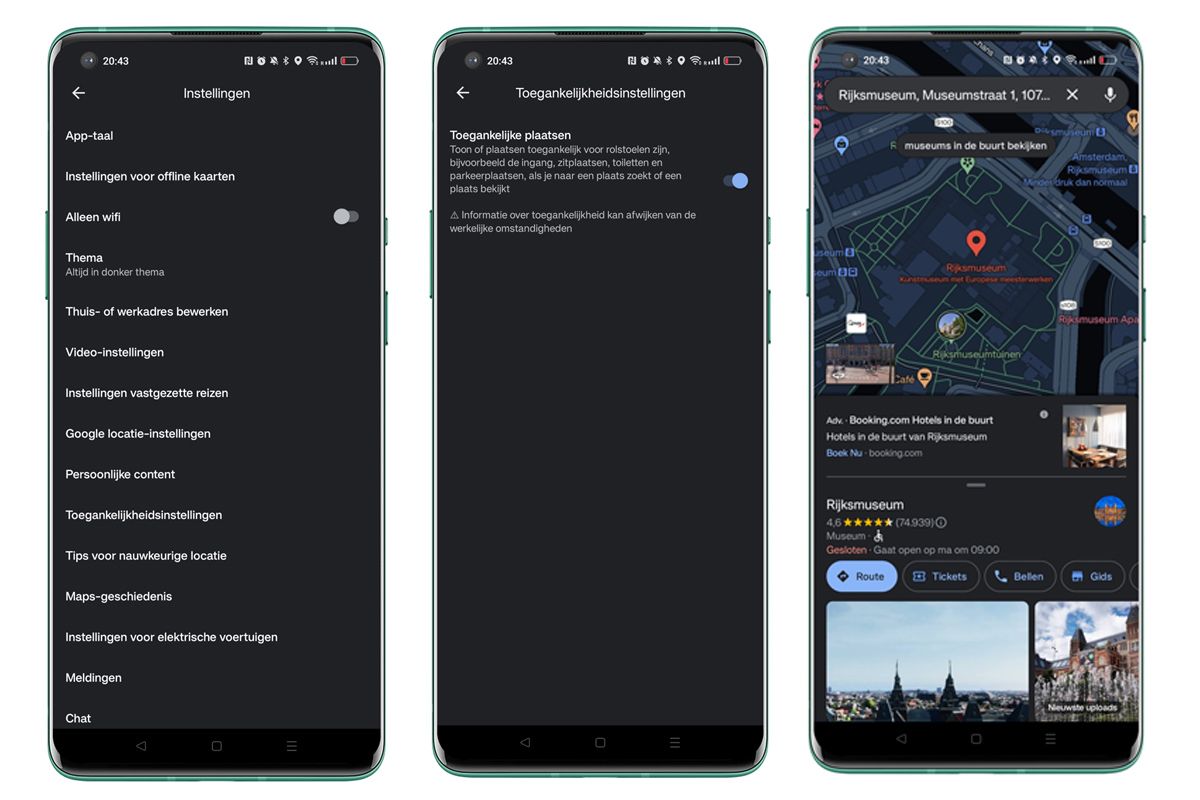 Zo zie je in Google Maps welke locaties rolstoeltoegankelijk zijn