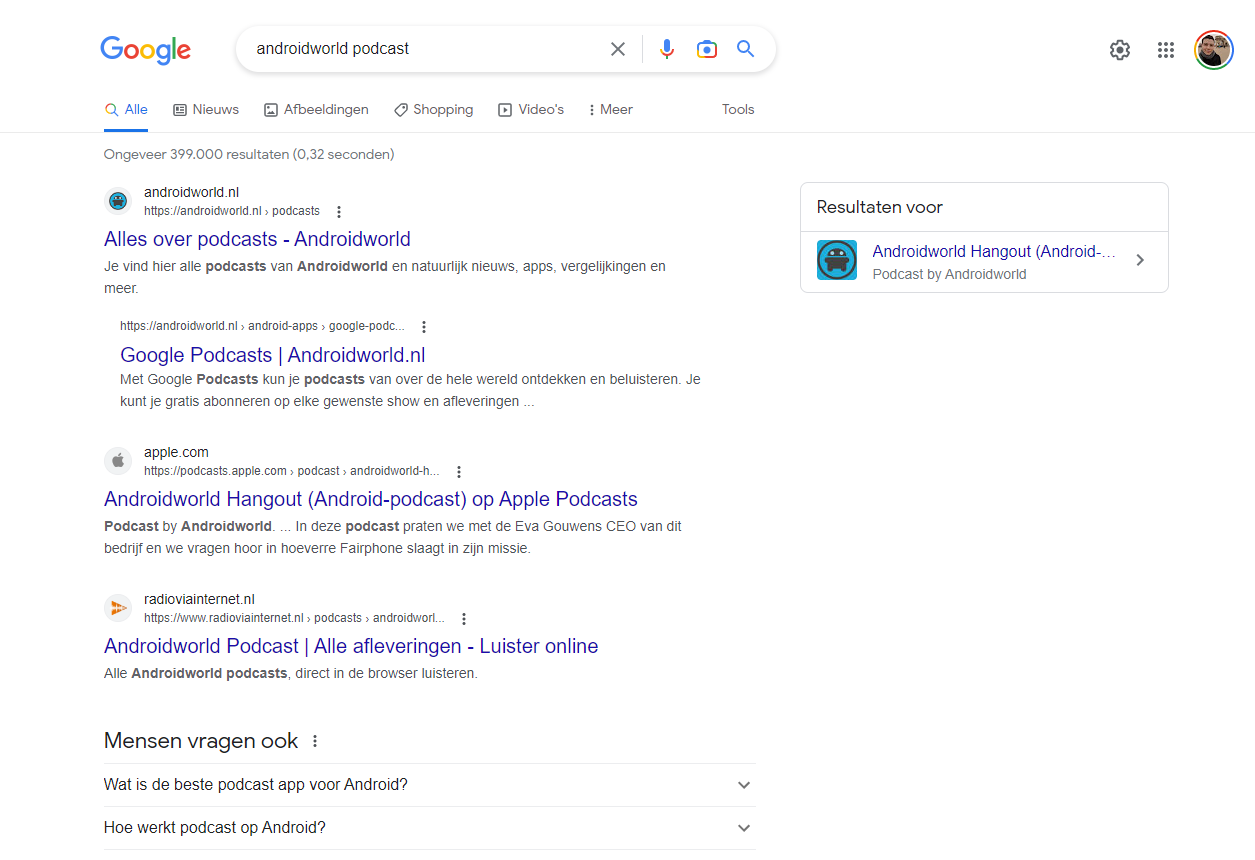 Google Podcasts is nergens meer te bespeuren in de zoekresultaten
