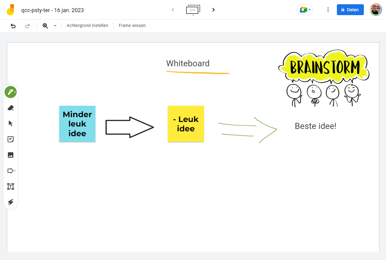 Tip: maak met vrienden of collega's een virtueel whiteboard