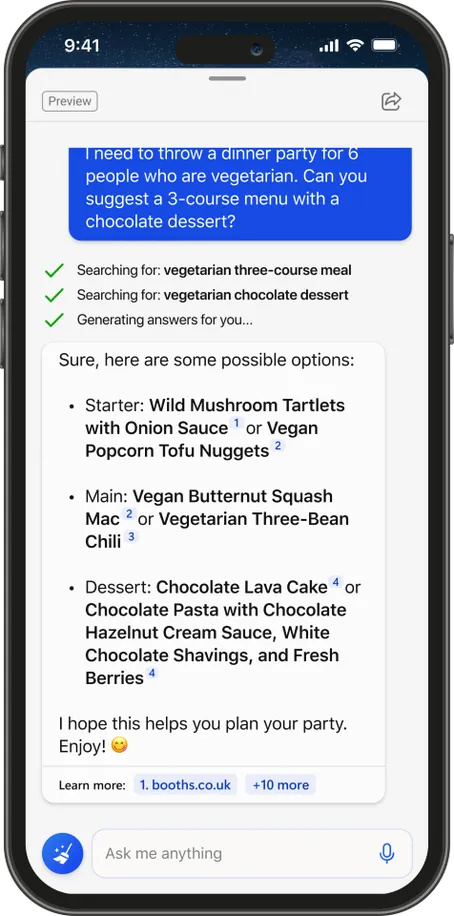 ChatGPT in de Bing-app