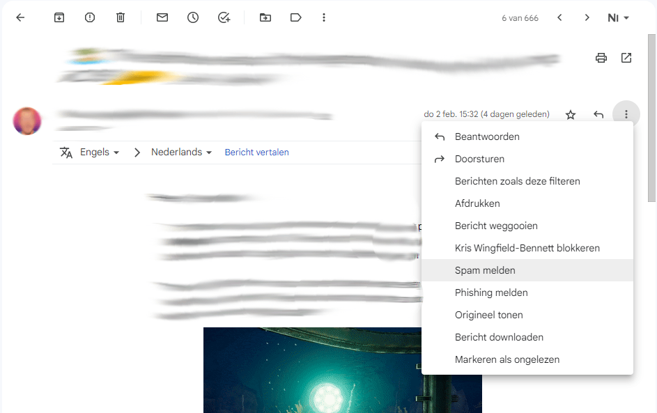 Spam en phishing melden in Gmail