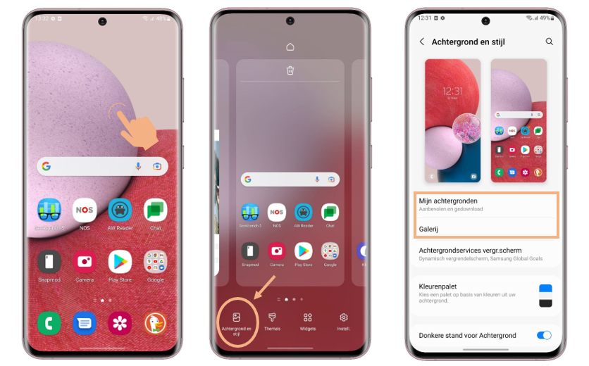 Hoe verander je de achtergrond op een Samsung smartphone?
