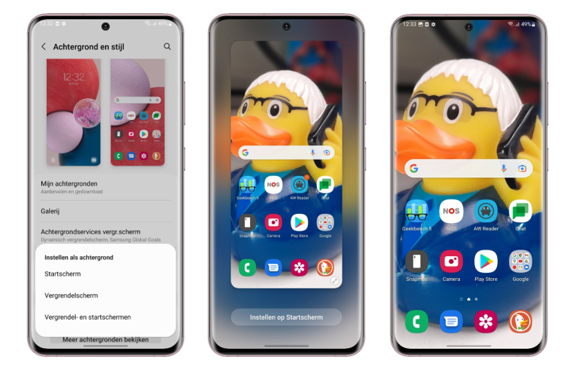 Hoe verander je de achtergrond op een Samsung smartphone?