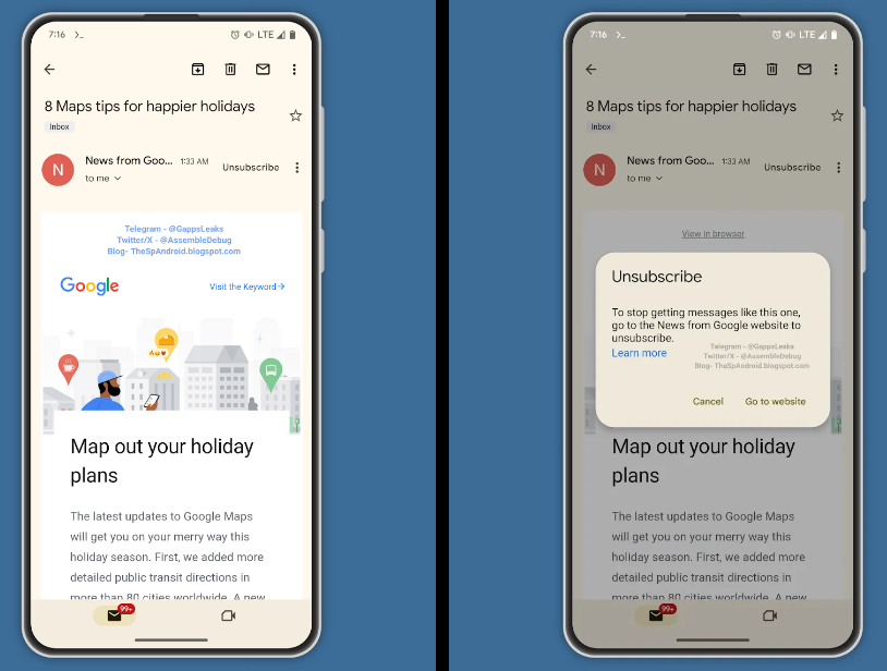 Gmail krijgt een grote ‘uitschrijven’-knop
