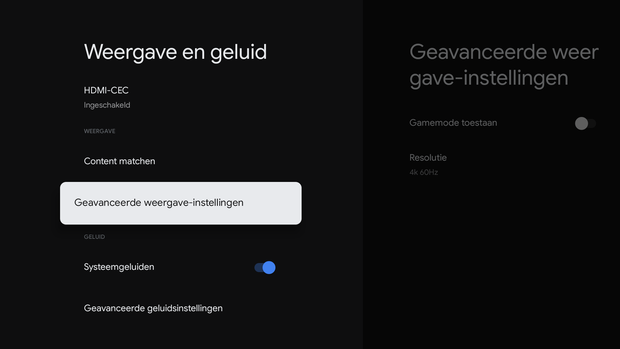 Gamemode op de Chromecast met Google TV