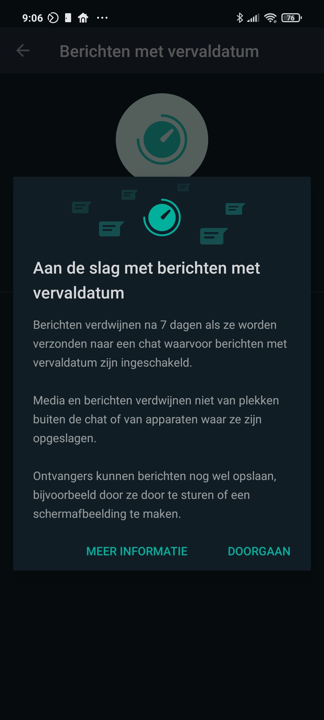 WhatsApp berichten met vervaldatum beschikbaar in Nederland
