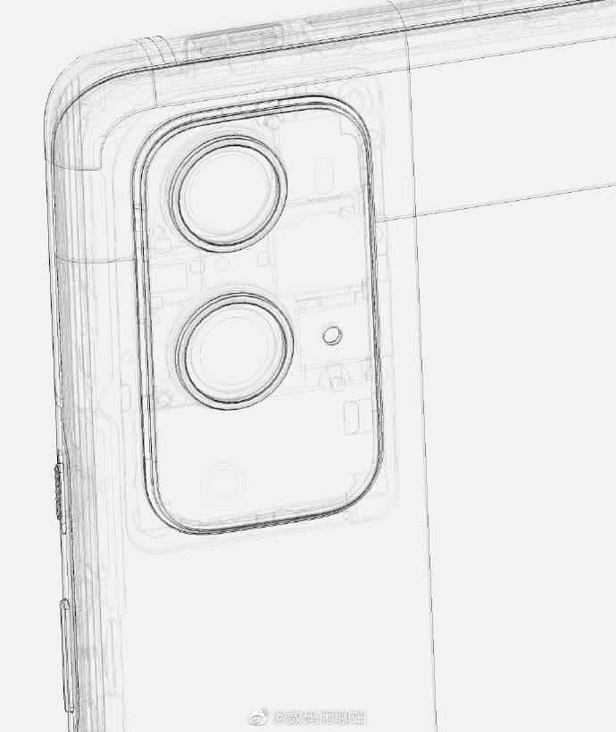 'OnePlus 9 Pro-schets toont twee grote camerasensors op de achterkant'