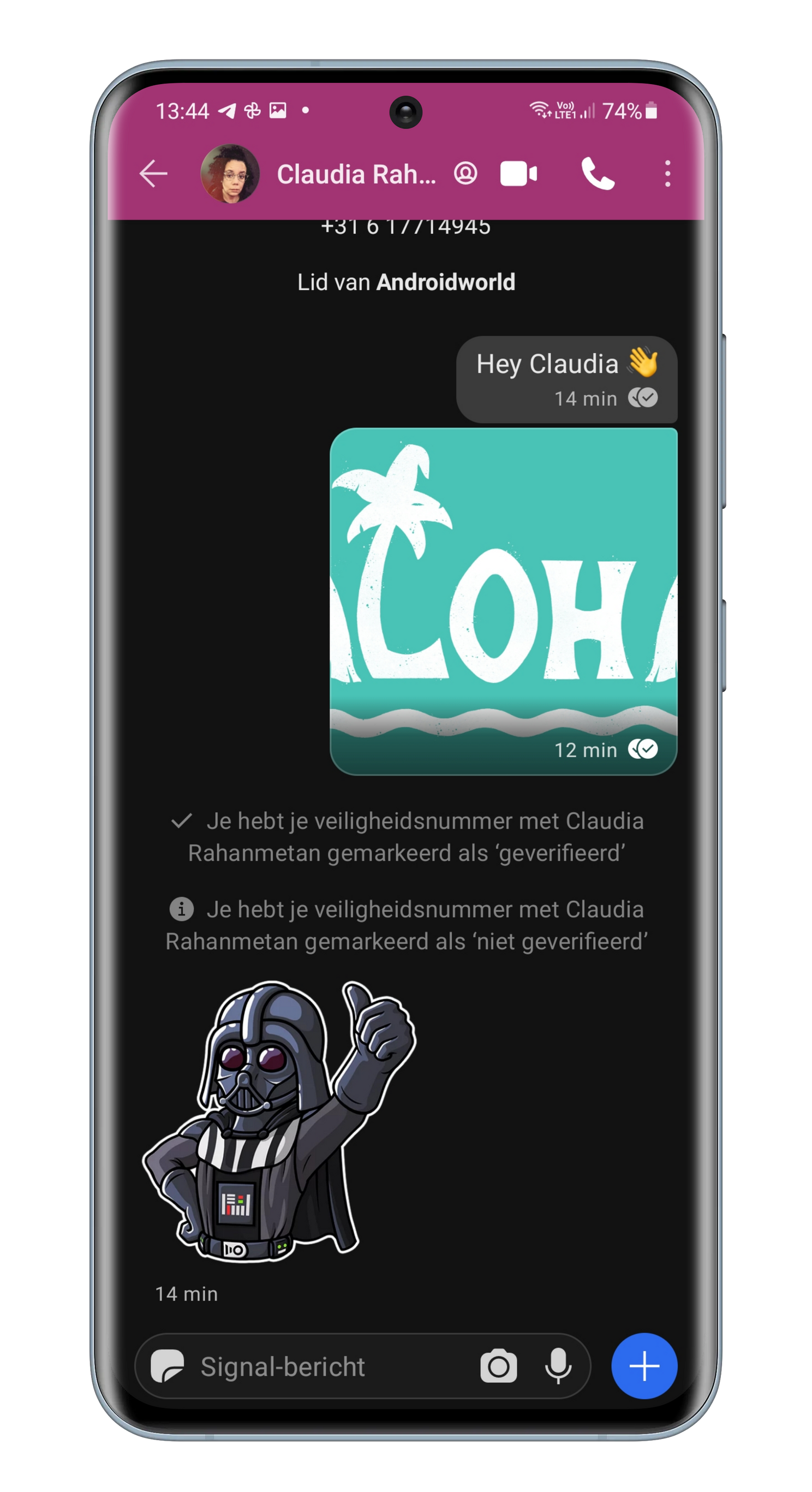 Signal-tip: zo controleer je of een gesprek goed beveiligd is