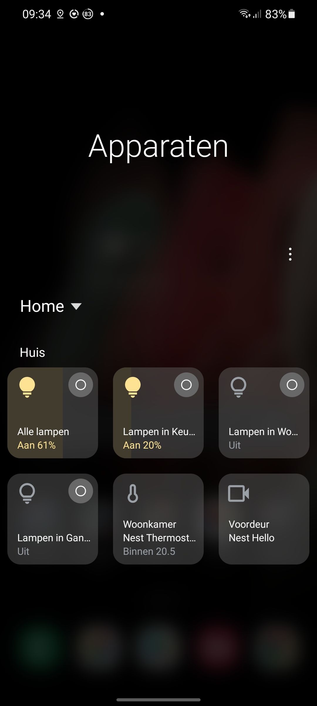 Het Android 11-powermenu is wel in One UI 3.1 aanwezig maar werkt iets anders