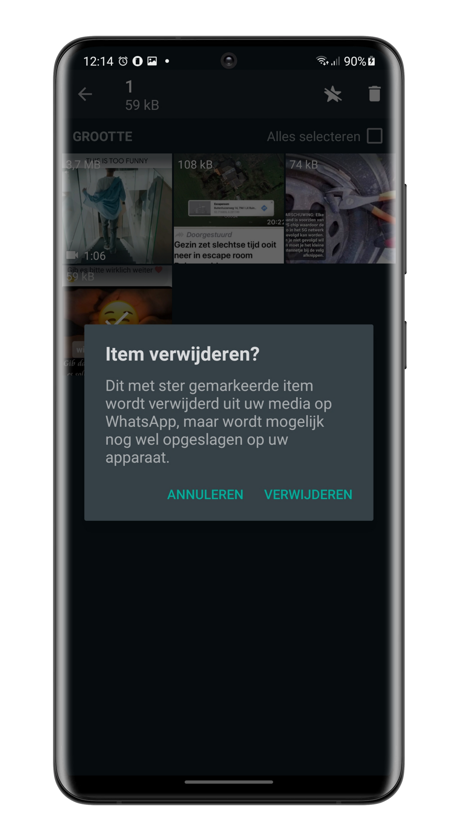 WhatsApp opschonen om ruimte vrij te maken op je telefoon, zo werkt het