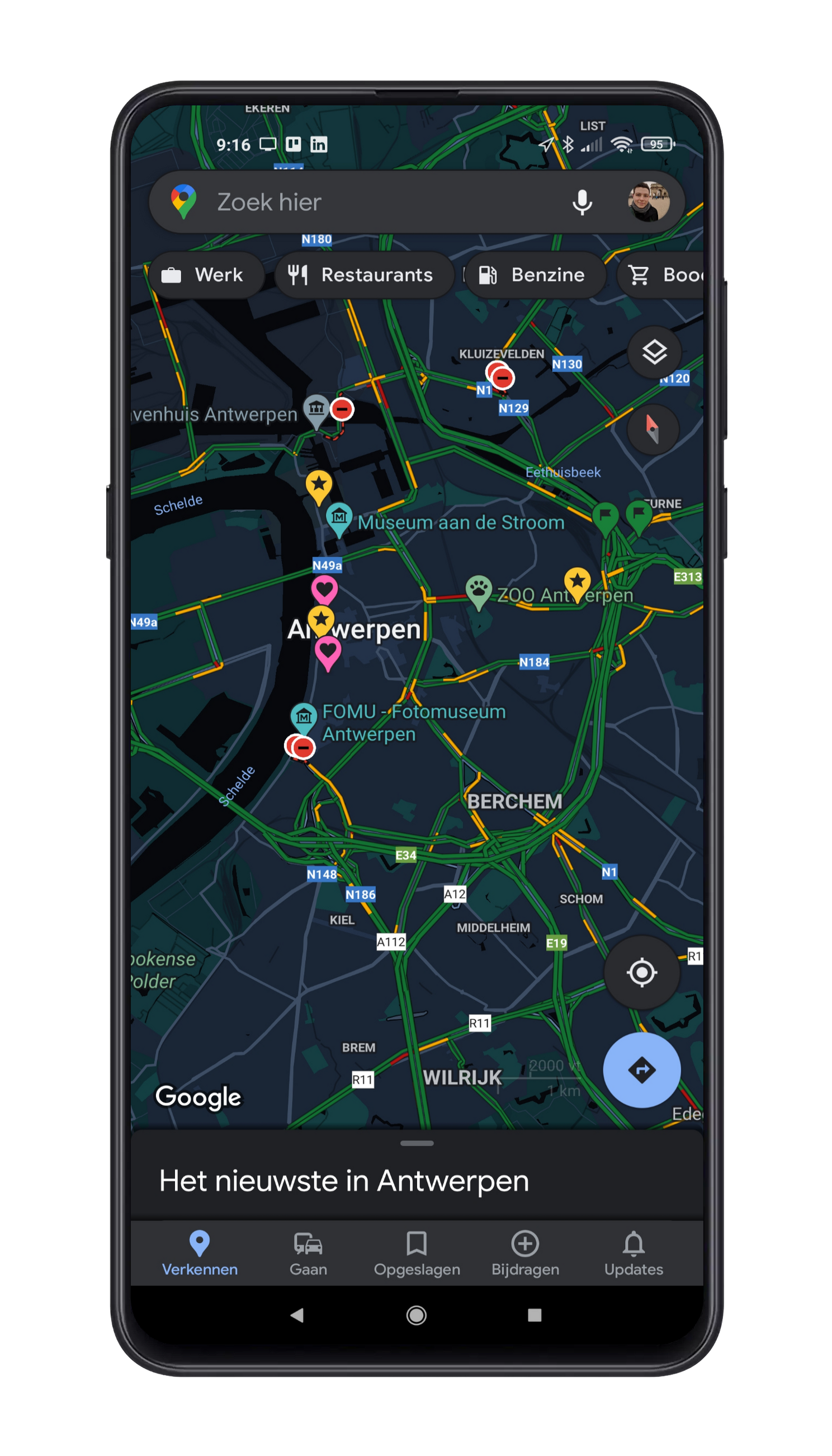 Google Maps' donkere thema nu beschikbaar, zo activeer je het