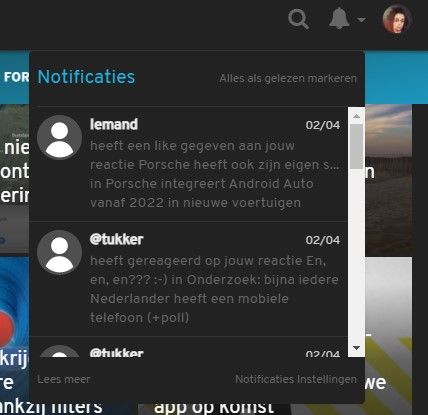 E-mail-notificaties voor reacties zijn nu op Androidworld beschikbaar