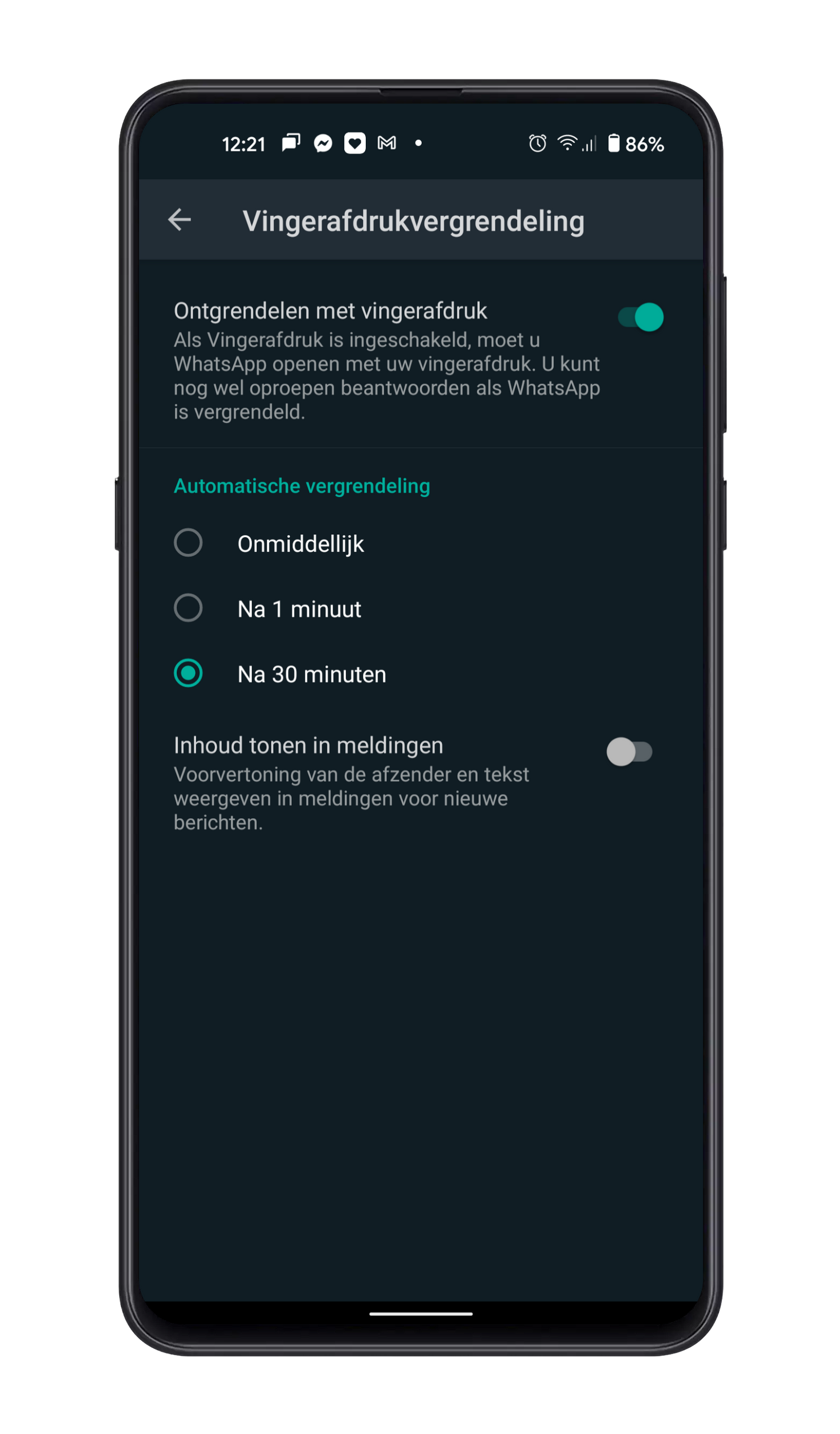 Zo verberg je in WhatsApp de inhoud van inkomende meldingen