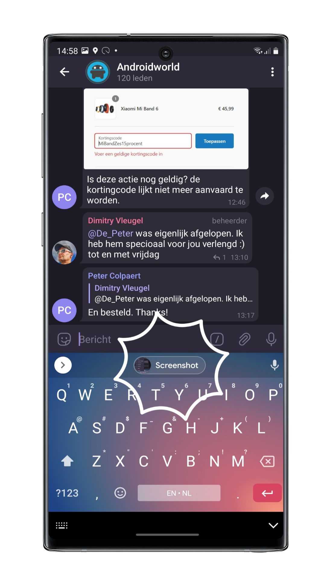 Gboard voegt screenshots toe aan klembord om ze gemakkelijker te kunnen delen