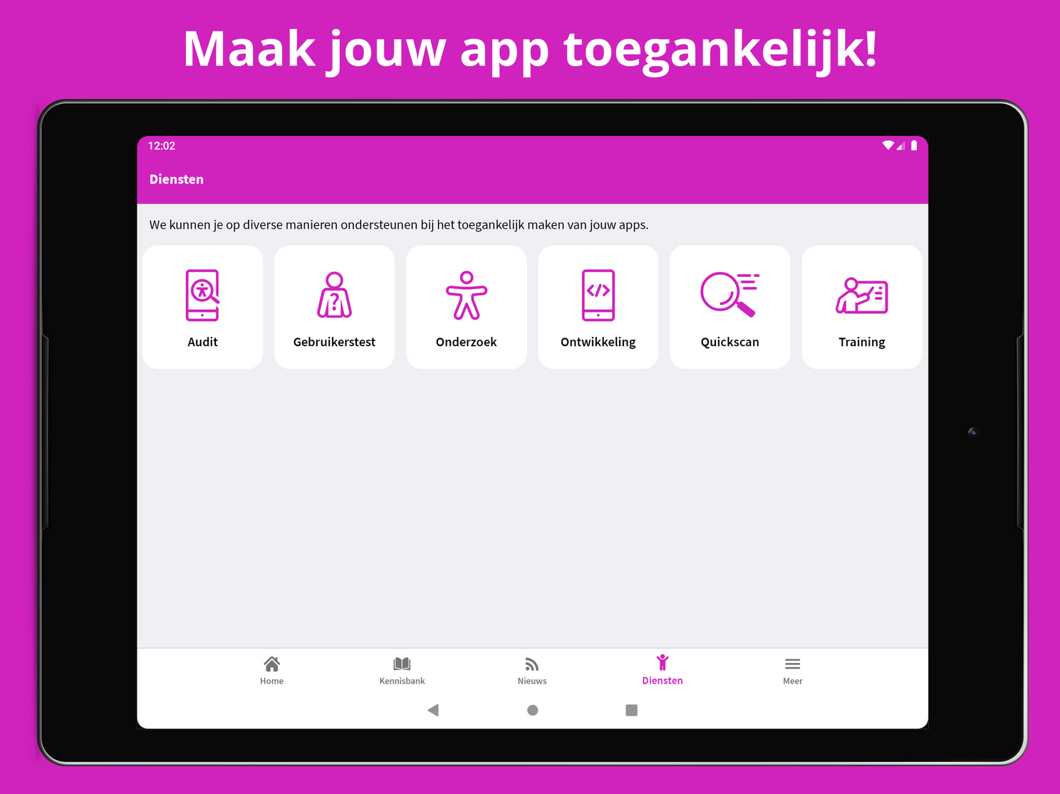 Appt op een tablet