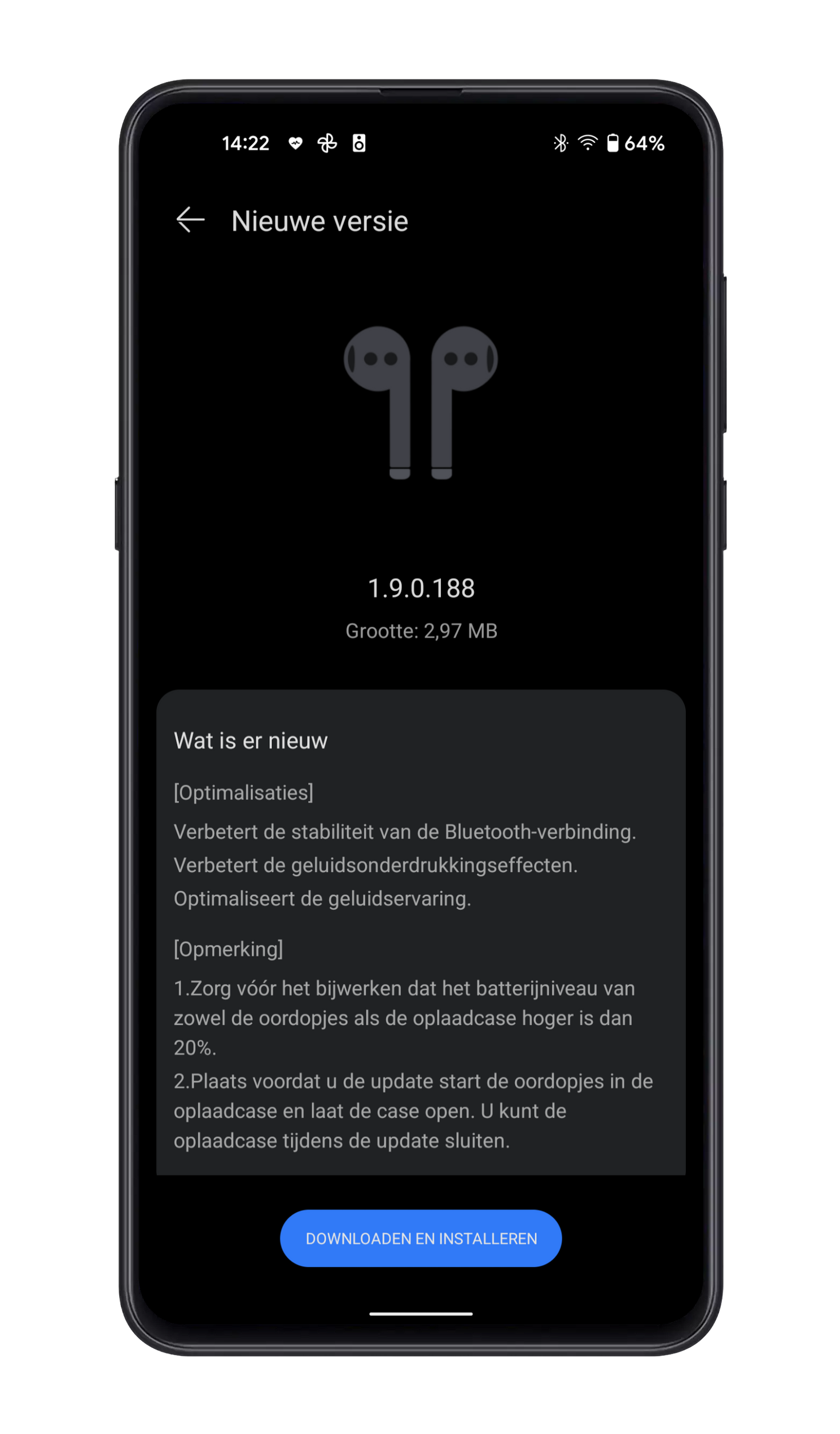 Een update in de Ai Life-app