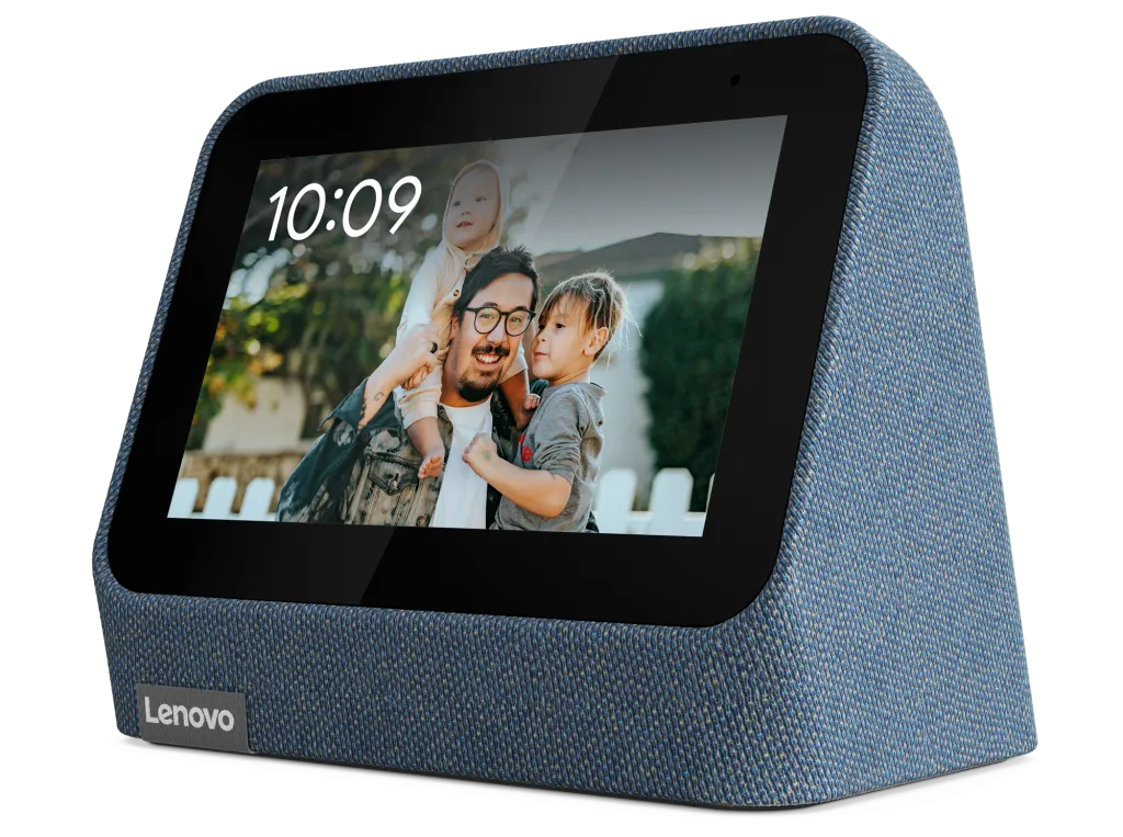 De blauwe variant van de smart display