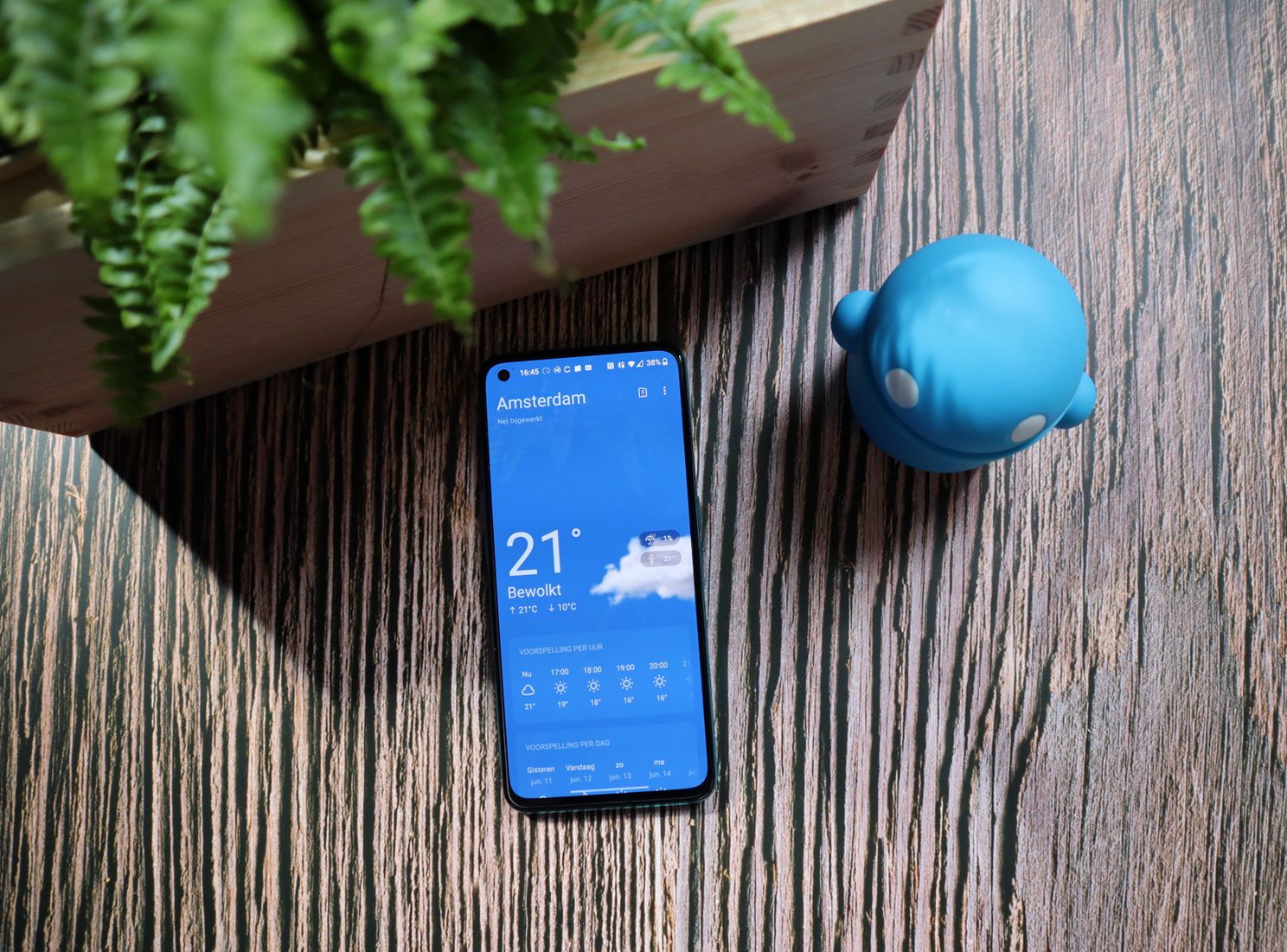 Weer-app van OnePlus