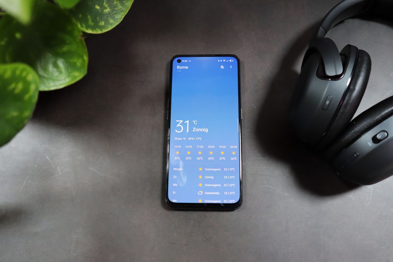 Weer-app op de Realme GT 5G