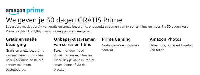 Amazon Prime is iets minder uitgebreid in Nederland dan in de VS