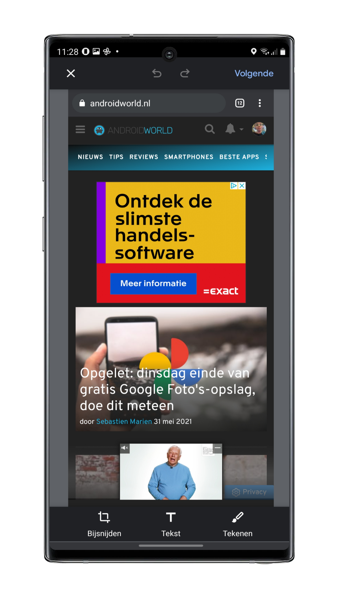 Screenshots bewerken in Google Chrome