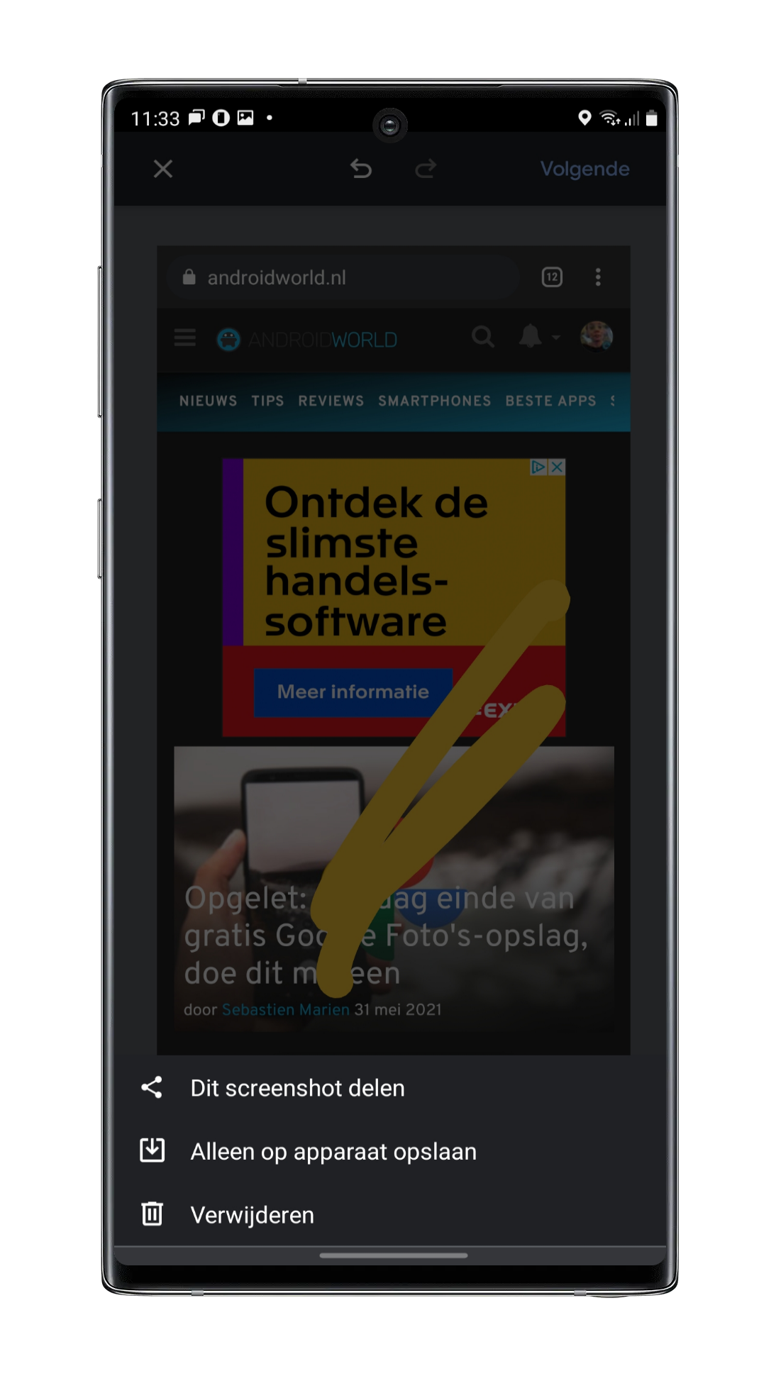 Google Chrome laat je nu screenshots maken van webpagina's, zo werkt het
