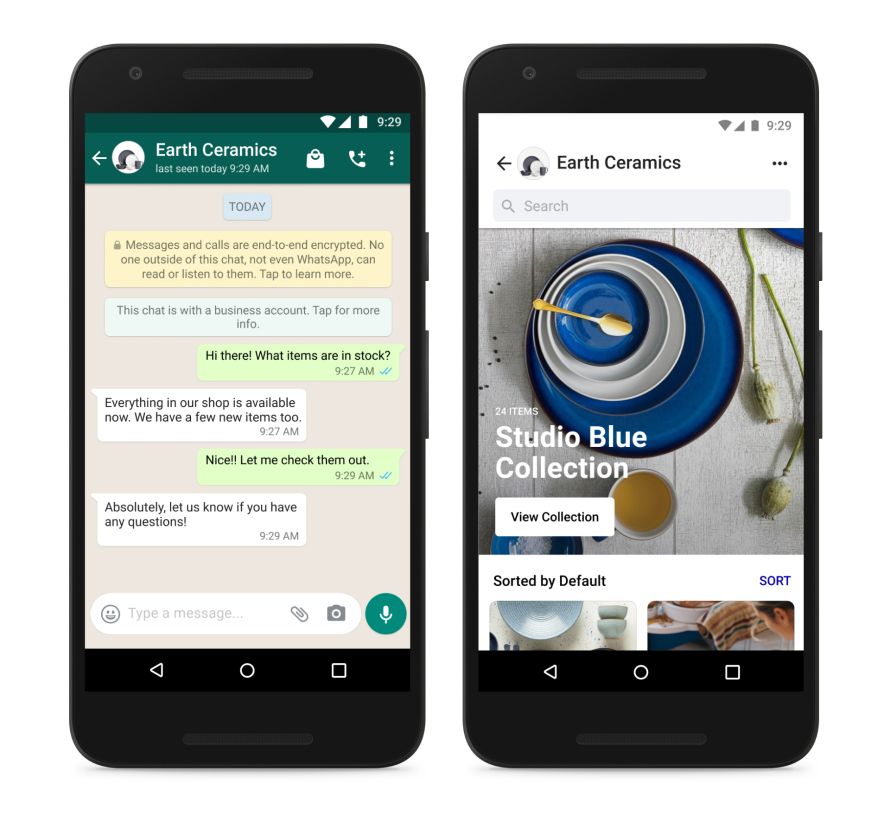 Winkelen in WhatsApp