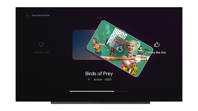 Aanbevelingen in Android TV