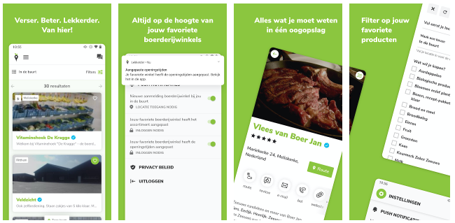 Deze app toont boeren in je buurt en de producten die ze verkopen
