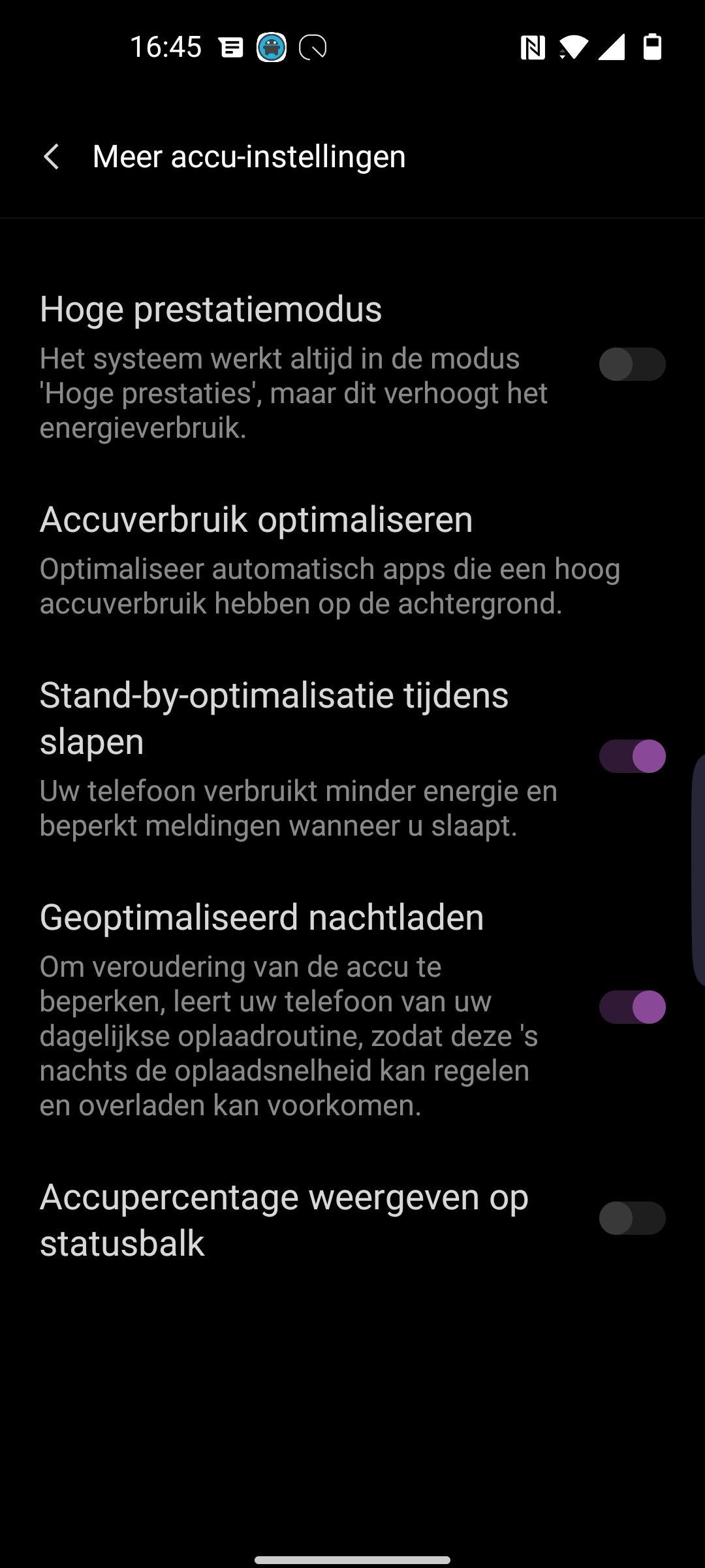 Hoge prestatiemodus op de Nord 2