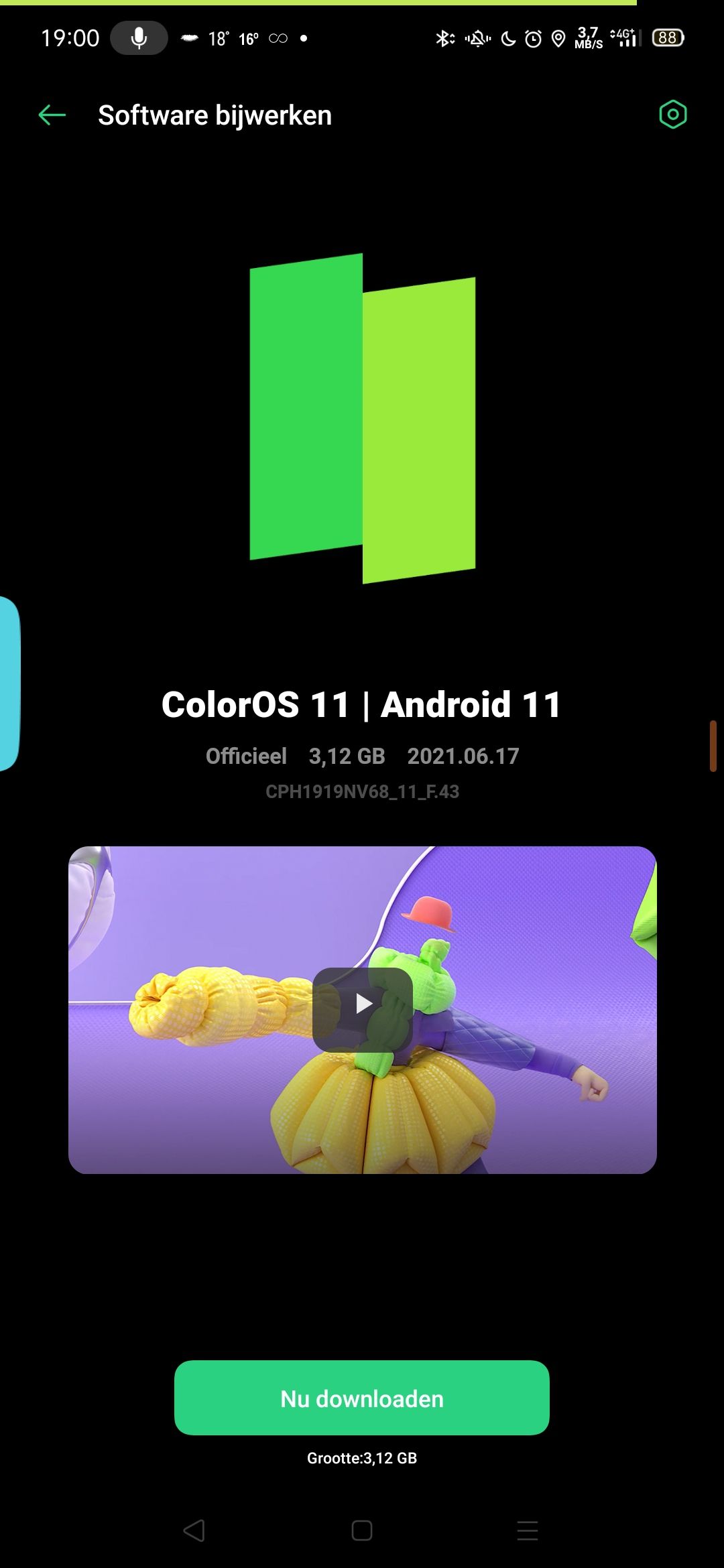 Android 11-update voor de OPPO Reno 10x Zoom