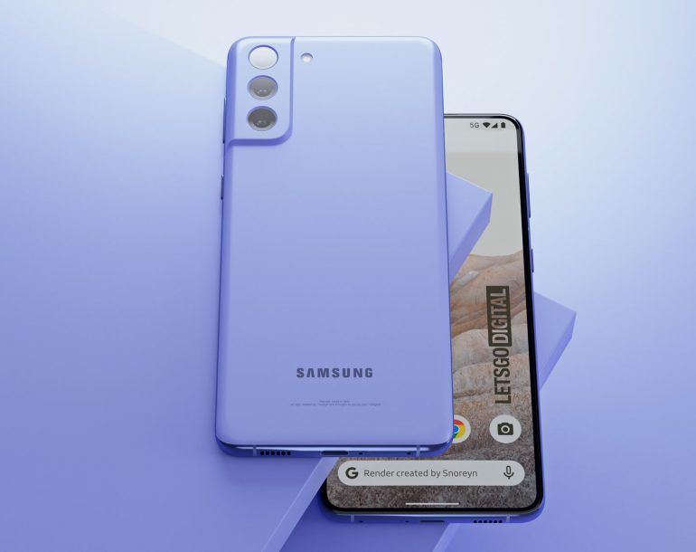 'Samsung Galaxy S21 FE in vier kleuren te zien op persafbeeldingen'
