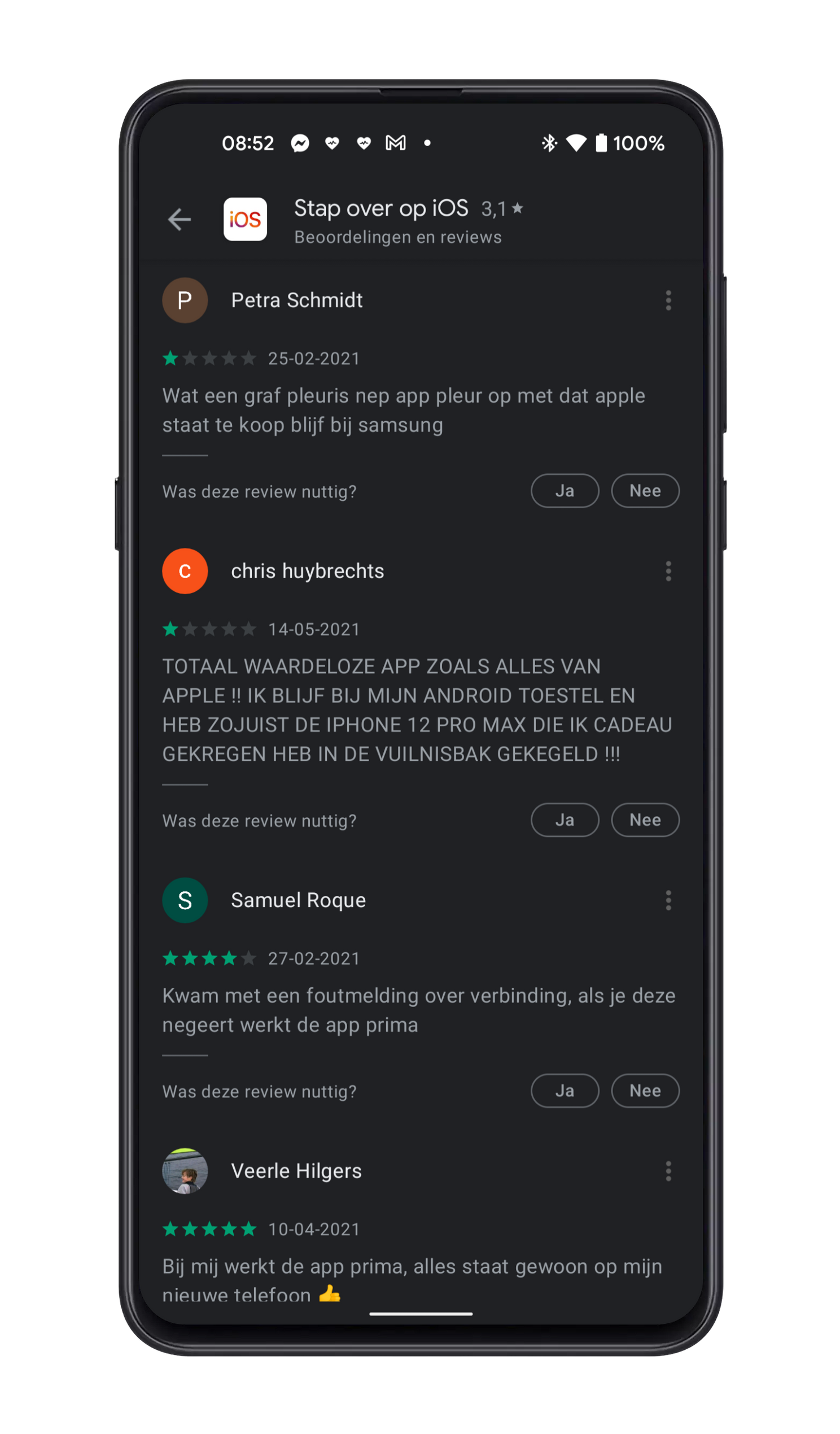 Apples Stap over op iOS-app in de Play Store