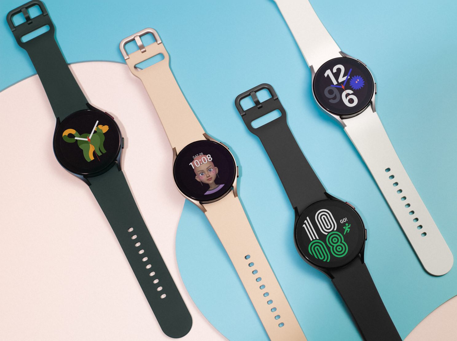 The Samsung Galaxy Watch 4 in different colors