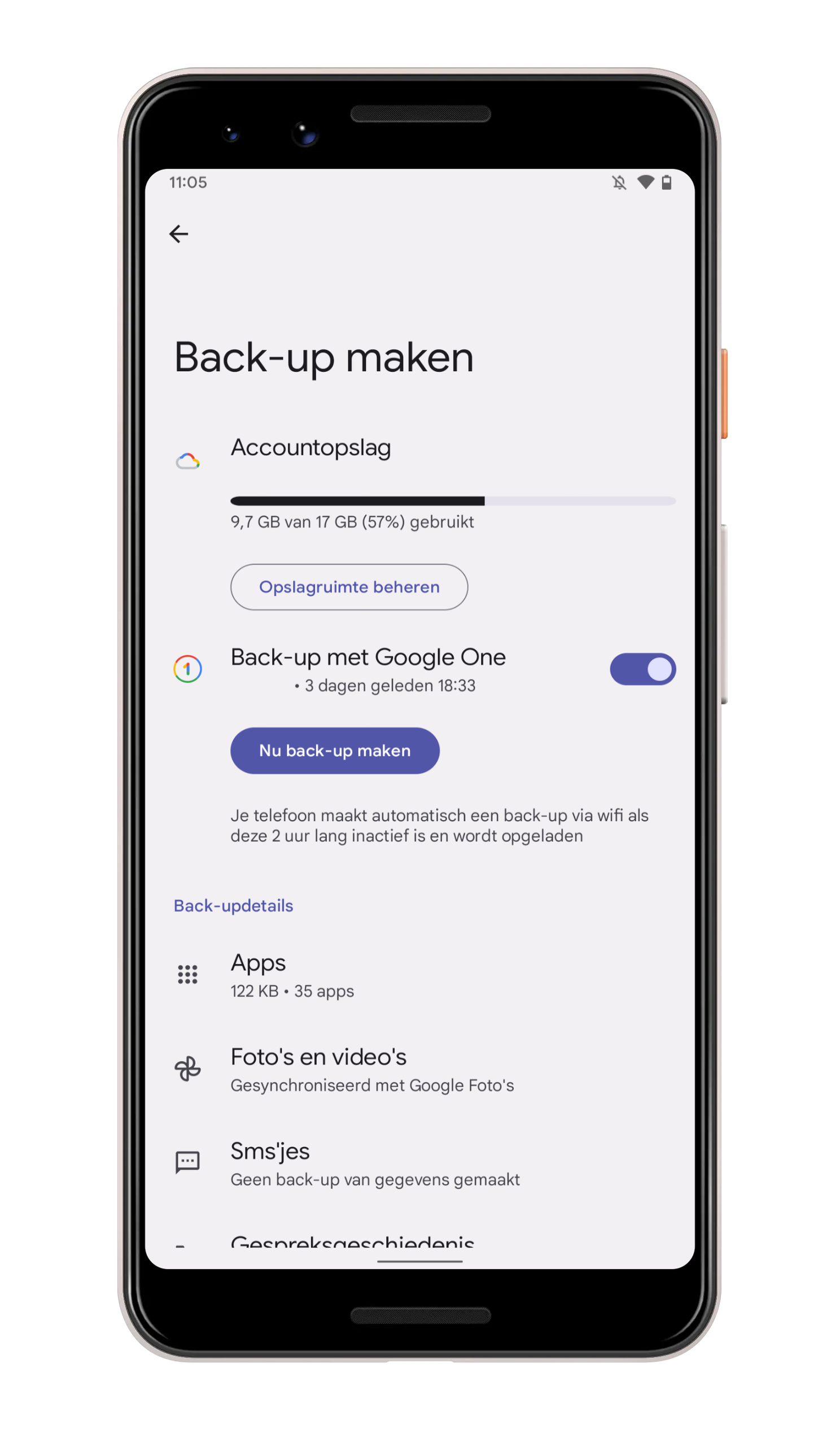 ‘Back-up met Google One’-systeem voor Android nu breed beschikbaar